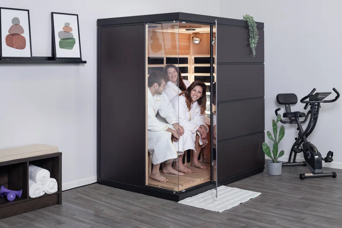 Sirona 4-Person Hemlock Infrared Sauna with 8 Carbon Heaters