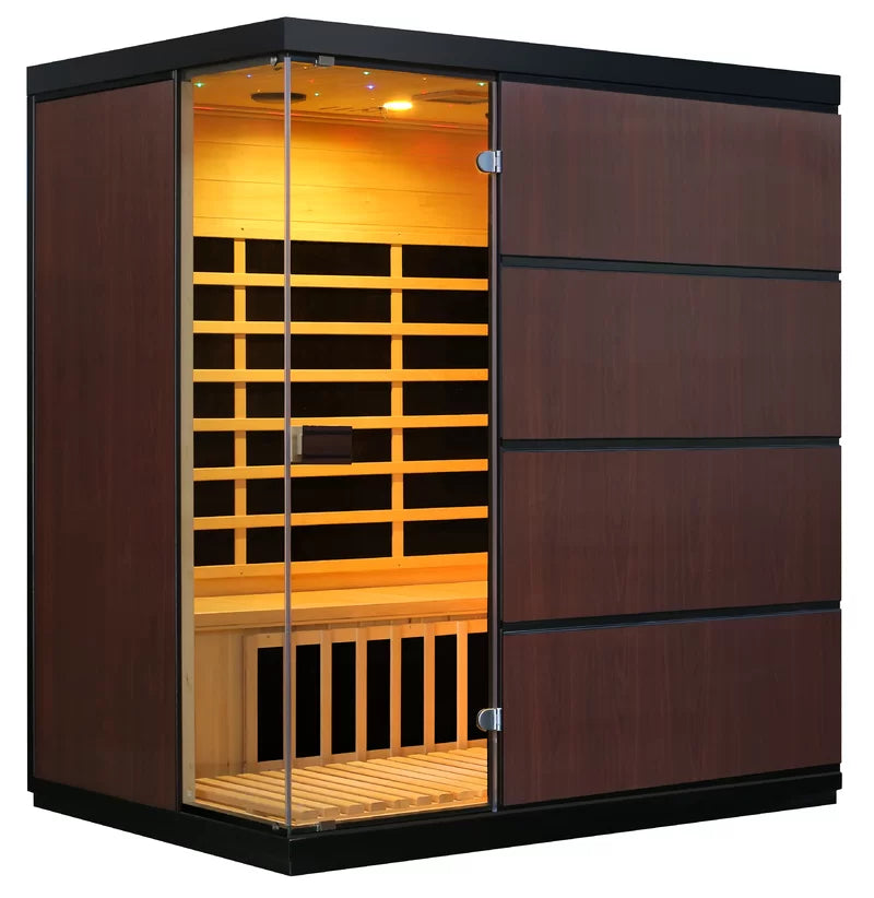 Sirona 4-Person Hemlock Infrared Sauna with 8 Carbon Heaters