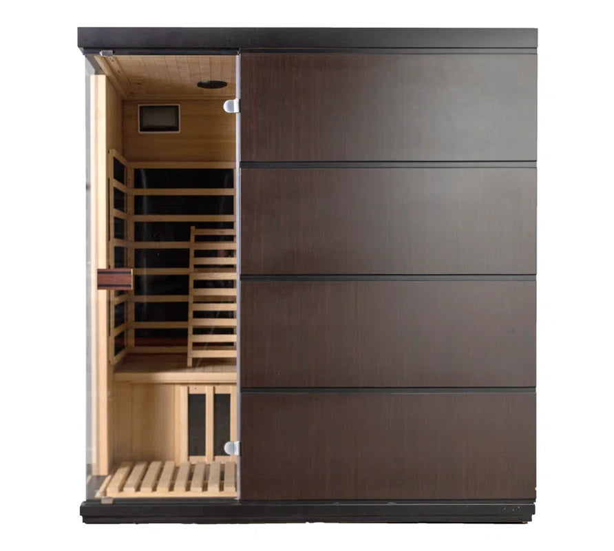 Sirona 4-Person Hemlock Infrared Sauna with 8 Carbon Heaters