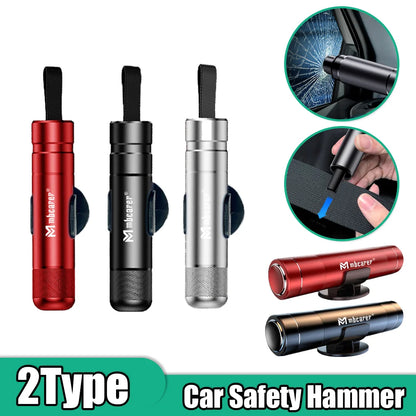 Car Safety Hammer Auto Emergency Glass Window Breaker Seat Belt Cutter Life-Saving Emergency Car Aluminum Alloy Escape Hammer