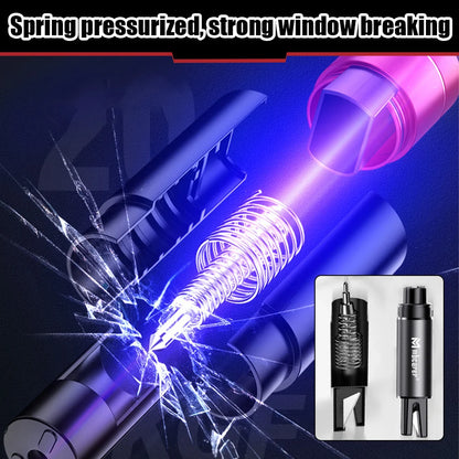 Car Safety Hammer Auto Emergency Glass Window Breaker Seat Belt Cutter Life-Saving Emergency Car Aluminum Alloy Escape Hammer