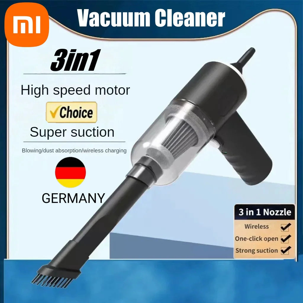 High-Power Wireless Car Vacuum Cleaner – 120W Suction, 3-in-1 Handheld for Home, for Office, Car and Camp EDC