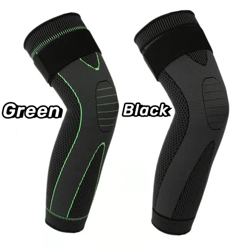 1 Pcs Compression Knee Pads Support Lengthen Stripe Sport Sleeve Arthritis Joint Pain Protector Elastic Kneepad Brace